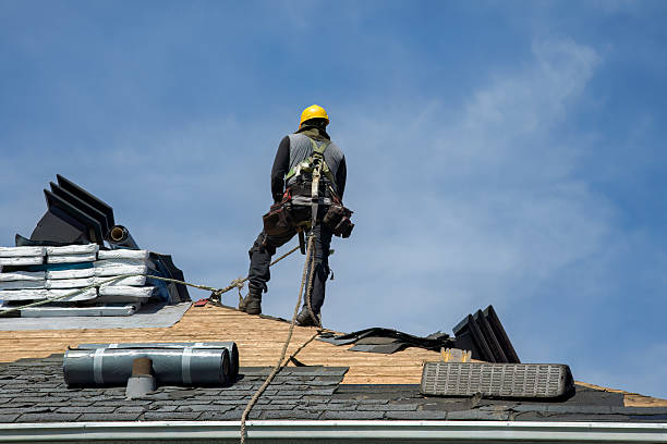 Professional Gutter Installation technician working in Fulda, MN